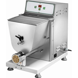 Machine à pâtes avec couteau | système de refroidissement par eau | 13 kg/h | entrée 3,5 kg de pâte | PF40E Qualité Resto