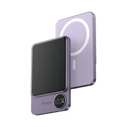 Magneettinen langaton virtapankki - 5000mAh - violetti