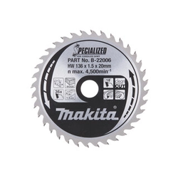 Makita 136 x 20 x 1 mm | nombre de dents : 36 db | lame de scie circulaire 5 pcs