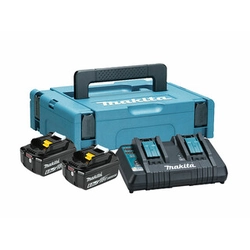 Makita BL1860B + DC18RD batteri och laddare set 18 V | 6 Ah