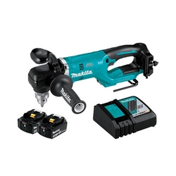 makita DDA450RTE taladro angular inalámbrico y destornillador 18 V|70 nm |2 -13 milímetros | Sin escobillas de carbono |2 X 5 Ah bateria + cargador | en una maleta