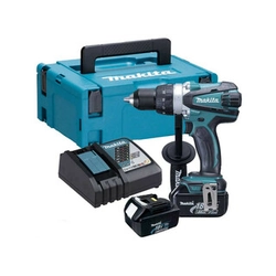 Makita DDF458RFJ mașină de găurit cu acumulator cu mandrina 18 V | 58 Nm/91 Nm | Perie de cărbune | 2 x 3 Ah baterie + încărcător | în MakPac