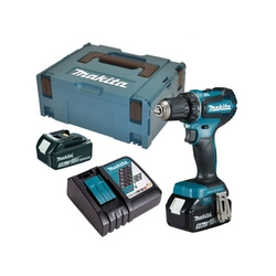 Makita DDF485RTJ cordless drill driver with chuck 18 V | 27 Nm/50 Nm | Carbon Brushless | 2 x 5 Ah battery + charger | in MakPac