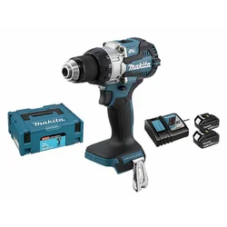 Makita DDF489RTJ akumulatorski vrtalni vijačnik z vpenjalno glavo 18 V | 40 Nm/73 Nm | Brez krtačk | 2 x 5 Ah baterija + polnilec | v MakPacu