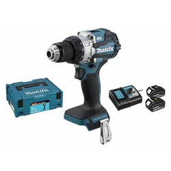 Makita DDF489RTJ cordless drill driver with chuck 18 V | 40 Nm/73 Nm | Carbon Brushless | 2 x 5 Ah battery + charger | in MakPac
