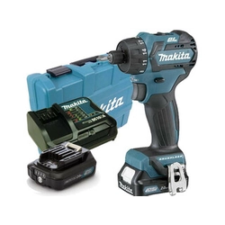 Makita DF032DSAE accuboormachine met bithouder 10,8 V/12 V|21 Nm/35 Nm | Koolborstelloos |2 X 2 Ah accu + lader | In een koffer