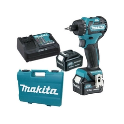 Makita DF032DSME mașină de găurit cu acumulator cu suport pentru burghie 10,8 V/12 V | 21 Nm/35 Nm | Fără perii de cărbune | 2 x 4 Ah baterie + încărcător | Într-o valiză