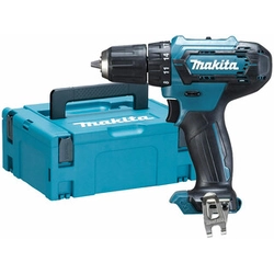 Makita DF333DZJ akkuporakone, jossa istukka 12 V|14 Nm/30 Nm | Hiiliharja | Ilman akkua ja laturia | Matkalaukussa