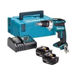 Makita DFS250RTJ akumulátorový šroubovák s hloubkovým dorazem 18 V | Carbon Brushless | 2 x 5 Ah baterie + nabíječka | v MakPac