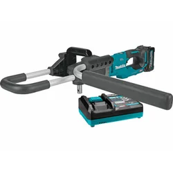 Makita DG002GM101 cordless vertical earth drill 40 V | 200 mm | 0 - 400 RPM/0 - 1500 RPM | Carbon Brushless | 1 x 4 Ah battery + charger | In a cardboard box