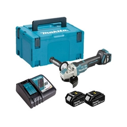 Makita DGA519RTJ akkukulmahiomakone 18 V | 125 mm | 3000 - 8500 RPM | Hiiliharjaton | 2 x 5 Ah akku + laturi | MakPacissa