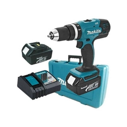 Makita DHP453RFE akumulátorová příklepová vrtačka 18 V | 27 Nm/42 Nm | 1,5 - 13 mm | Uhlíkový kartáč | 2 x 3 Ah baterie + nabíječka | V kufru