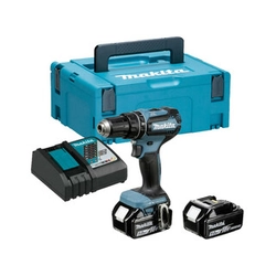 Makita DHP485RTJ akkus ütvefúró-csavarozó 18 V | 27 Nm/50 Nm | 1,5 - 13 mm | Szénkefementes | 2 x 5 Ah akku + töltő | MakPac-ban