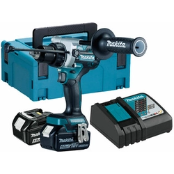 Makita DHP486RTJ akumulátorová příklepová vrtačka 18 V | 65 Nm/130 Nm | 1,5 - 13 mm | Carbon Brushless | 2 x 5 Ah baterie + nabíječka | v MakPac