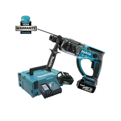 Makita DHR202RFJ Akku-Bohrhammer 18 V | 2 J | In Beton 20 mm | 3,5 kg | Kohlebürste | 2 x 3 Ah Akku + Ladegerät | In einem Koffer