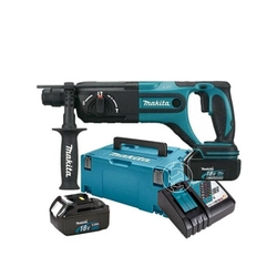 Makita DHR241RFJ akumulátorová příklepová vrtačka 18 V | 2 J | V betonu 20 mm | 3,5 kg | Uhlíkový kartáč | 2 x 3 Ah baterie + nabíječka | v MakPac