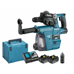 Makita DHR243RTJW akumulátorová vŕtačka s príklepom 18 V | 2 J | V betóne 24 mm | 3,4 kg | Carbon Brushless | 2 x 5 Ah batéria + nabíjačka | v MakPac