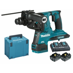 Makita DHR280PT2J akkus fúró-vésőkalapács 18 V | 2,8 J | Betonban 28 mm | 4,9 kg | Szénkefementes | 2 x 5 Ah akku + töltő | MakPac-ban