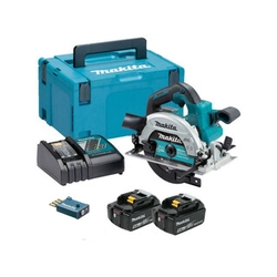 Makita DHS661RTJU akumulátorová kotúčová píla 18 V | Pílový kotúč 165 mm x 20 mm | Rezanie max. 57 mm | Carbon Brushless | 2 x 5 Ah batéria + nabíjačka | v MakPac