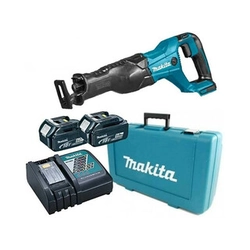 Makita DJR186RTE Akku-Bügelsäge 18 V | 255 mm | Kohlebürste | 2 x 5 Ah Akku + Ladegerät | In einem Koffer