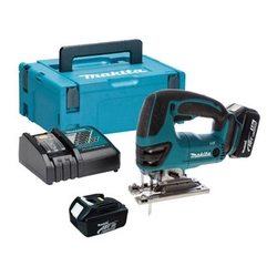 Makita DJV180RFJ bezvadu metāla zāģis 18 V | 135 mm | Oglekļa suka | 2 x 3 Ah akumulators + lādētājs | pakalpojumā MakPac