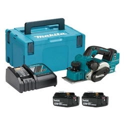 Makita DKP181RTJ cordless planer 18 V|82 mm | Carbon Brushless |2 x 5 Ah battery + charger | in MakPac