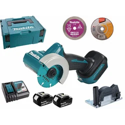 Makita DMC300RTJ akkus sarokcsiszoló 18 V | 76 mm | 20000 RPM | Szénkefementes | 2 x 5 Ah akku + töltő | MakPac-ban