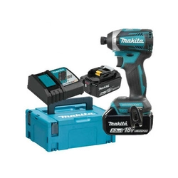 Makita DTD154RTJ akumulátorový rázový utahovák s držákem bitů 18 V | 175 Nm | 1/4 bitů | Carbon Brushless | 2 x 5 Ah baterie + nabíječka | v MakPac