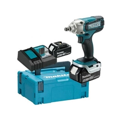 Makita DTW190RTE cordless impact driver 18 V | 190 Nm | 1/2 inches | Carbon brush | 2 x 5 Ah battery + charger | In a suitcase