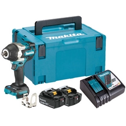 Makita DTW700RTJ akkus ütvecsavarozó 18 V | 700 Nm | 1/2 inch | Szénkefementes | 2 x 5 Ah akku + töltõ | MakPac-ban