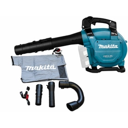 Makita DUB363ZV akumulatorski puhač lišća-vakum 2 x 18 V | 858 m³/h | 65 m/s | Ugljične četkice | Bez baterije i punjača