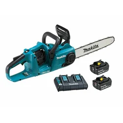 Makita DUC353PG2 cordless chainsaw 2 x 18 V | 350 mm | Carbon Brushless | 2 x 6 Ah battery + charger | In a cardboard box