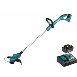 Makita DUR193RF akumulatora zāles trimmeris 18 V | 260 mm | Oglekļa suka | 1 x 3 Ah akumulators + lādētājs