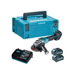 Makita GA013GM201 akunurklihvmasin 40 V | 125 mm | 8500 RPM | Süsinikharjadeta | 2 x 4 Ah aku + laadija | MakPacis