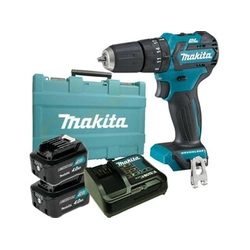 Makita HP332DSME accuklopboormachine 10,8 V/12 V | 21 Nm/35 Nm | 0,8 - 10 mm | Koolborstelloos | 2 x 4 Ah accu + lader | In een koffer