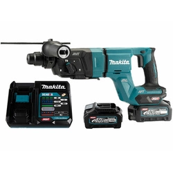 Makita HR007GM201 akkus fúró-vésőkalapács 40 V | 3 J | Betonban 28 mm | 4,8 kg | Szénkefementes | 2 x 4 Ah akku + töltő | Kofferben