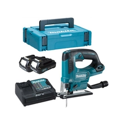 Makita JV103DSAJ akumulatora finierzāģis 10,8 V/12 V | 90 mm | Oglekļa brushless | 2 x 2 Ah akumulators + lādētājs | pakalpojumā MakPac