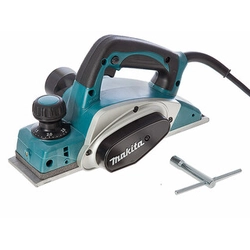 Makita KP0800 electric planer 230 V | 620 W | Width 82 mm | Depth 0 - 2,5 mm | In a cardboard box