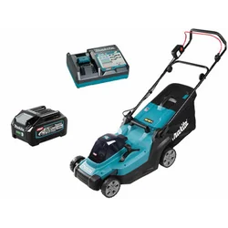 Makita LM004GM103 akumulatora zāles pļāvējs 40 V | 430 mm | 830 m <sup> 2 </sup> | Oglekļa brushless | 1 x 4 Ah akumulators + lādētājs