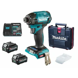 Makita TD002GD202 κρουστικό πρόγραμμα οδήγησης μπαταρίας με συγκράτηση bit 40 V | 220 Nm | 1/4 bits | Carbon Brushless | 2 x 2,5 μπαταρία Ah + φορτιστής | Σε μια βαλίτσα