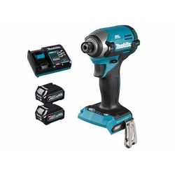 Makita TD003GA201 akumulatorska udarna odvijač 40 V | 20 Nm/50 Nm/170 Nm/210 Nm | 1/4 bitova | Ugljične četkice | 2 x 2 Ah baterija + punjač | U kartonskoj kutiji