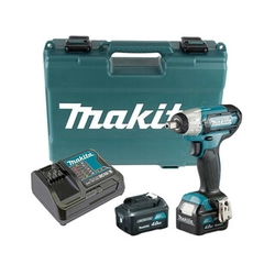 Makita TW141DSME akumulátorový rázový uťahovák 12 V | 145 Nm | 1/2 palcov | Uhlíková kefa | 2 x 4 Ah batéria + nabíjačka | V kufri