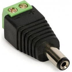 Male power connector, 12V, with screw SDC-CAT