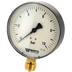 Manometer 0-10 stångsida DN8, 1/4 Watt