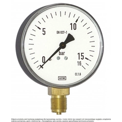 Manometer 111.20.160 M20x1,5 0-10 stålstang