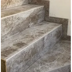 Marble-like tiles for stairs 120x30 CREAM / BEIGE anti-slip NEW
