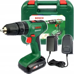 Mașină de găurit Bosch Mașină de găurit cu percuție cu acumulator Bosch EasyImpact 18V-40 (verde/negru, carcasă baterie Li-ion 1.5Ah,, ALIANȚĂ POWER FOR ALL)