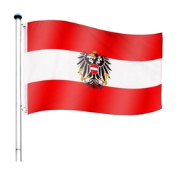 Mast mit Flagge: Österreich - 650 cm