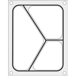 Matrix voor Manupack-lasmachine 190  Voor tripartiete lade 227x178 Hendi 805725