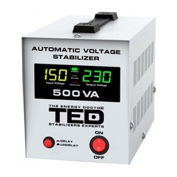 Maximaler Netzstabilisator 500VA-AVR LCD 2 Schuko-Ausgänge TED000194 (1/8)